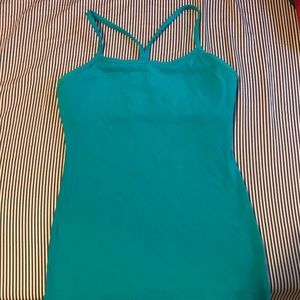 Lululemon Teal Power Y Tank Size 4